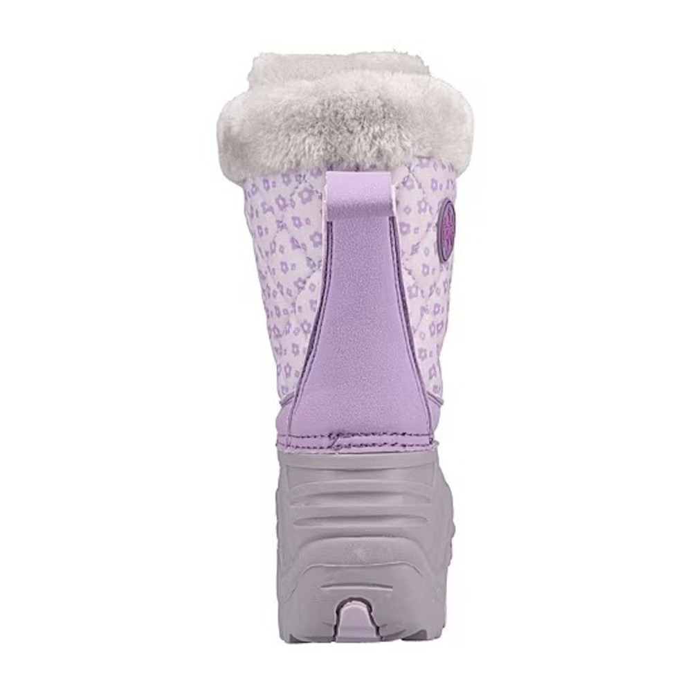 Totes Jenna Girls Big Kid Purple Waterproof Insulated Faux Fur Winter Boots 13 - Picture 6 of 6
